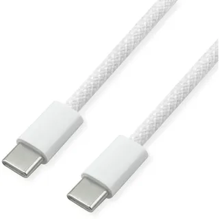 VALUE USB 2.0 Kabel, Typ C-C, ST/ST, 60W, weiß, 1 m