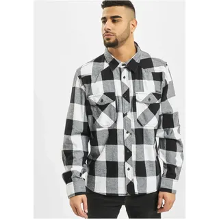 Brandit Textil Check Langarmhemd White / Black 3XL