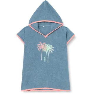 Playshoes Unisex Kinder Frottee-Poncho Bademantel Handtuch, Palmen, S (bis ca. 4 Jahre)