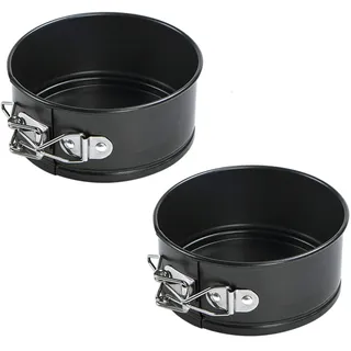 Webake Mini Springform Klein Kuchenform Rund 11 cm Tortenform Antihaftbeschichte Karbonstahl Kleine Backform, 2 Stück