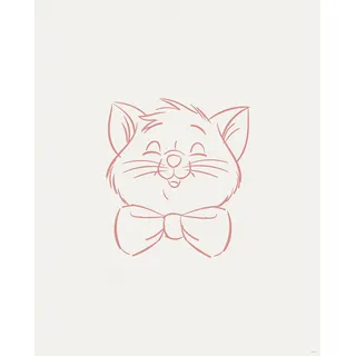 Bild KOMAR "Tough Toulouse", rosa (farbe bild(er): rosa), B:40cm H:50cm, Holz, Papier, Bilder, Bild, Wandbild zur Dekoration im Kinderzimmer - ohne Rahmen