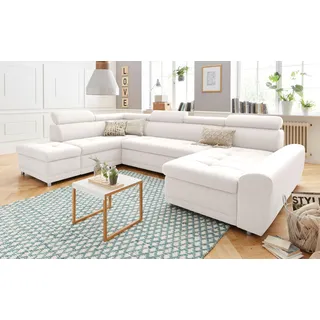 sit&more Wohnlandschaft »Riva U-Form« wahlweise mit Bettfunktion, beige