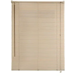 Storesdeco Jalousien vinyl venetianische mit Taupe Zugschnur 150x160 , Braun , Kunststoff , 150 cm , Heimtextilien, Vorhänge, Rollos, Jalousien