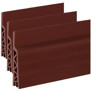 Vinabo Paraspifferi Sottoporta Türdichtung aus Gummi, selbsthaftend, Dichtungsstreifen für Zugluftstopper, Unterseite, schalldämmend, staubdicht, stoßfest (100 cm x 5 cm, Weiß), braun (Packung mit 3)