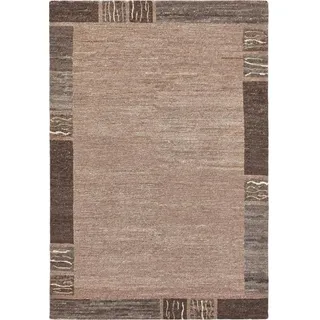 Cazaris Wollteppich , Braun, Naturfarben , Textil , Bordüre , rechteckig , 250x350 cm , Care & Fair , für Fußbodenheizung geeignet, in verschiedenen Größen erhältlich , Teppiche und Böden, Teppiche, Orientteppiche