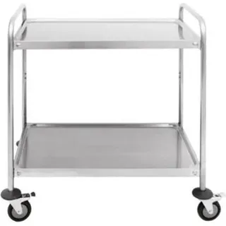 Skyrainbow Servierwagen Aus Edelstahl - 2 Ebenen - 1000 X 600 X 940 Mm