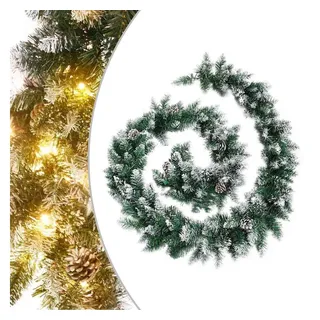 vidaXL Weihnachtsgirlande mit LED-Lichtern Grün 5,2 m PVC