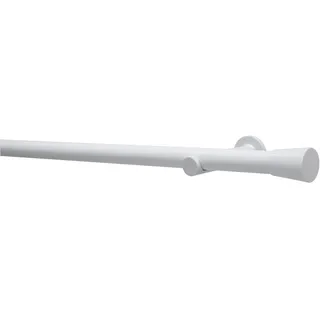 GARDINIA Gardinenstangen-Set Korfu Ø 28 mm 1-Lauf 200 cm Weiß