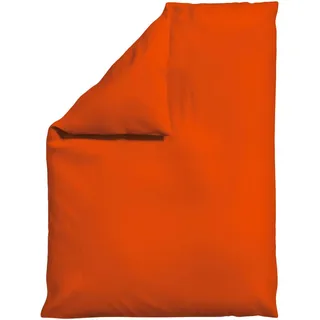 Schlafgut Bettdeckenbezug , Dunkelorange , Textil , Uni , 155x220 cm , Textiles Vertrauen - Oeko-Tex®, AZO-frei, Bsci, Oeko-Tex® Standard 100, Oeko-Tex® Made IN Green , pflegeleicht, atmungsaktiv, bügelleicht, schadstoffgeprüft, weiche und anschmiegsame Oberfläche, bio , Heimtextilien, Bettwäsche & Leintücher, Bettwäsche, Jersey-Bettwäsche