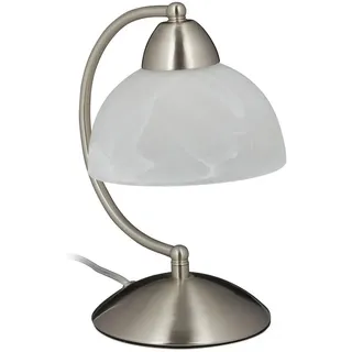 Relaxdays Tischlampe Silber