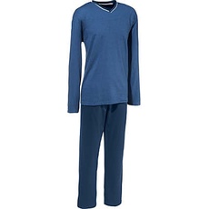 REDBEST Single-Jersey Herren-Schlafanzug, blau, 52