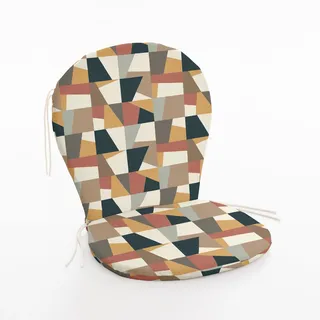 BELUM | Sitzkissen für den Außenbereich, Modell Natacha 1, Sitzfläche: Breite: 48 cm/Länge: 42 cm Rückenlehne: Breite 48 cm/Länge: 48 cm