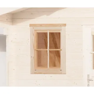 Einzelfenster Weiß 69 x 79 cm für Weka Gartenhaus mit Wandstärke 45 mm