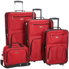 Rockland Luggage Journey Softside aufrechtes Set, rot, Einheitsgröße, Journey Softside Gepäck-Set