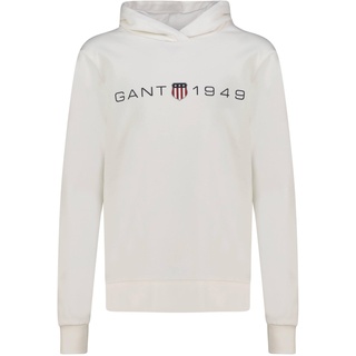 GANT Damen REG Printed Graphic Hoodie Kapuzenpullover, Eggshell, 38