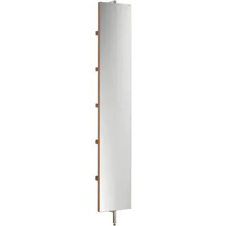 Voglauer Wandspiegel , Eichefarben , Holz, Glas , Wildeiche , furniert, mehrschichtige Massivholzplatte (Tischlerplatte) , rechteckig , 31.6x195x21 cm , Badezimmer, Badezimmerspiegel, Badspiegel