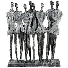 Bild Casablanca Deko Skulptur Mädelsabend, - Beste Freundinnen - Poly silberfarben -Zertifikat Spruchanhänger, H 34 cm