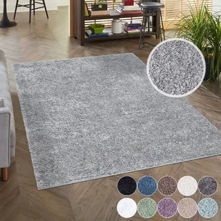 Hochflor-Teppich CARPET CITY "City Shaggy", grau, B:80cm H:30mm L:150cm, Polypropylen, Teppiche, Hochflor-Teppich, Auch als Läufer, Langflor, Uni, Shaggy, flauschig-weich
