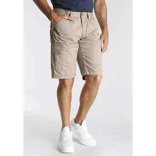 Cargobermudas MAN'S WORLD, Herren, Gr. 64, N-Gr, beige, Obermaterial: 100% Baumwolle, unifarben, normal kniebedeckend, Hosen Cargobermudas, auch in Großen Größen, Topseller