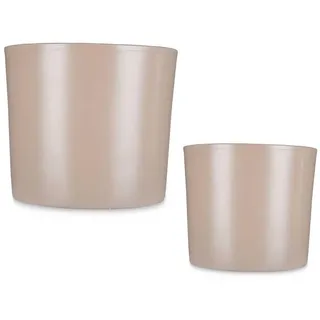 Blumentöpfe Minimal 22/27 cm, 2er-Set , Keramik , 23 cm , Dekoration, Blumen & Blumentöpfe, Übertöpfe