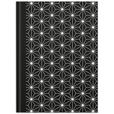 Bild RNK-Verlag Notizbuch black & white Stars A5 Hardcover, punktiert (46747)