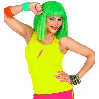 W WIDMANN MILANO Party Fashion - Tank Top, Neonfarben, Oberteil für 80er Jahre Mottopartys