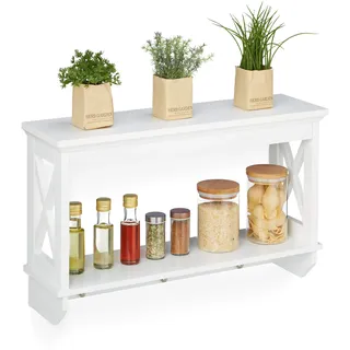 Relaxdays Wandgarderobe Relaxdays 40 x 66 x 20 cm Weiß