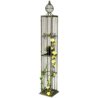 DanDiBo Rosensäule Rosenturm Rankhilfe Metall 230 cm , Grün , 38x230x38 cm , Dekoration, Gartendeko