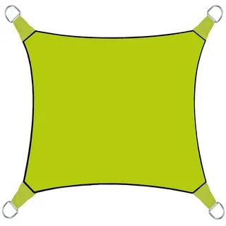 Perel Viereck-Sonnensegel 360 cm x 360 cm Limegrün