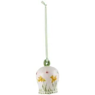 Villeroy & Boch New Flower Bells Ornament Osterglocke 6 cm Grün/Gelb, Spülmaschinenfest, Mikrowellengeeignet, hochwertige Frühlingsdeko, Porzellan