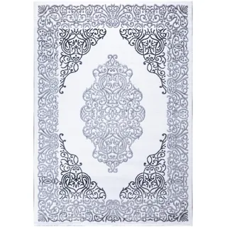 Mozato Läufer Eleysa, Weiß, Hellgrau, Textil, orientalisch, rechteckig, 80x300 cm in verschiedenen Größen erhältlich, pflegeleicht, Teppiche , Böden, Teppiche, Teppichläufer,