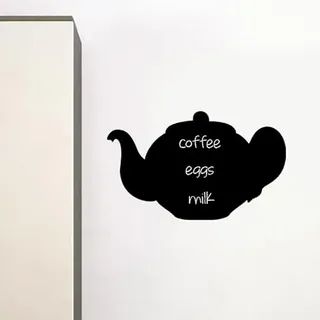 Ambiance Sticker Kreidetafel – Wandsticker, selbstklebend, abwischbar, große Teekanne – 40 x 65 cm