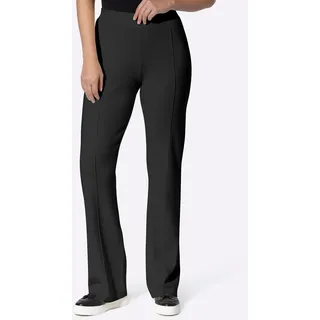 Strickhose HEINE, Damen, Gr. 48, Normalgrößen, schwarz, 50% Viskose, 28% Polyester, 22% Polyamid, unifarben, Hosen Strickhose