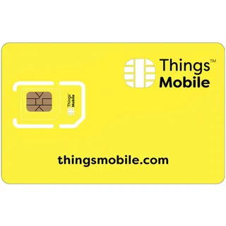 SIM-Karte für Home Automation - Things Mobile - mit weltweiter Netzabdeckung und Mehrfachanbieternetz GSM/2G/3G/4G. Ohne Fixkosten und ohne Verfallsdatum. 10 € Guthaben inklusive