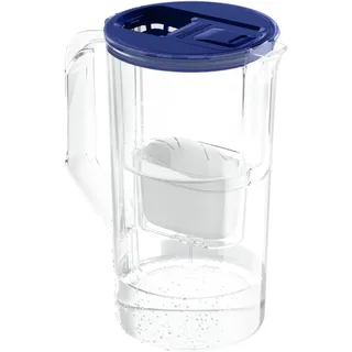 Wessper Wasserfilter Kanne 2,8 liter, mit LED-Zählwerk, Wasser Karaffe mit Filter, Aktivkohle Kartusche Wasserfilter Reduziert Kalk und Chlor, BPA-Free Wasser Filterkanne – Blau