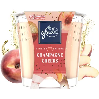 Glade (Brise) Duft-Kerze im Glas, Champagne Cheers, mit ätherischen Ölen angereichert, 6er Pack (6x129 g)