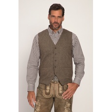 Große Größen Tweed-Weste, Herren, braun, Größe: XL, Polyester/Wolle, JP1880