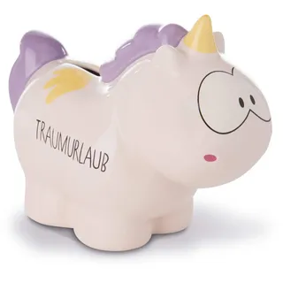 Nici Spardose Einhorn Cloud Dreamer Traumurlaub, 7,5 x 12 x 16,5 cm