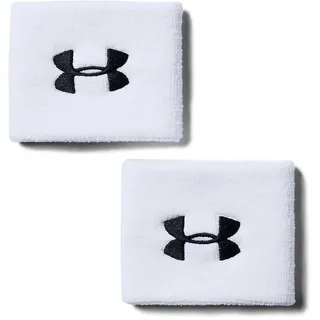 Under Armour Unisex UA Performance Wristband, 2er-Pack schweißableitendes Fitnessband, flexibles Schweißband mit Logo