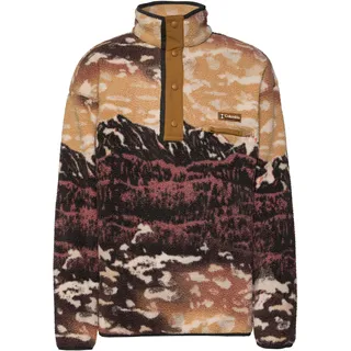 Columbia Helvetia II Printed Half Snap Fleece Pullover camel brown sisters L