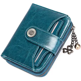 SENDEFN Geldbörse Damen Klein,Geldbeutel Frauen Leder,mit Münzfach Kleines Zipper Brieftasche Kartenhalter mit RFID Blocker