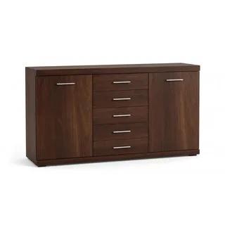 Feldmann-Wohnen Sideboard 140 x 89,5 x 45 cm Nussbaum / Braun
