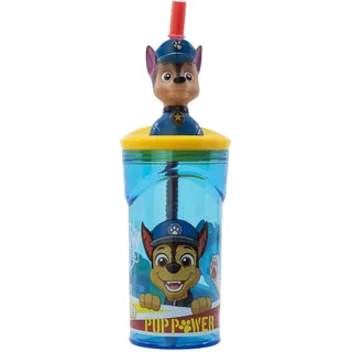 WIEDERVERWENDBARER KINDERBECHER AUS BPA-FREIEM KUNSTSTOFF 430 ML MIT 3D-FIGUR AUF DEM DECKEL | PAW PATROL PUP POWER