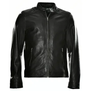 Bikerjacke JCC "Lederjacke 31020355", Herren, Gr. 54, schwarz, Obermaterial: 100% Lammnappaleder LANA. Futter: 100% Baumwolle CO., Jacken Bikerjacke