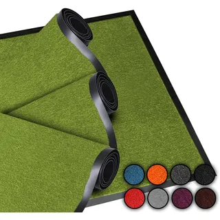 LUCA HOME Fußmatte für den Eingang, für den Innen- und Außenbereich, Hauseingang, waschbar, gepolstert, rutschfest, Flur, Küche, Schlafzimmer (Grün, 40 x 60 cm)