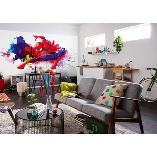 KOMAR Vlies - Spider-Man Graffiti Art - Größe: 300 x 150 cm (Breite x Höhe) - Kindertapete, Kinderzimmer, Tapete - IADX6-082