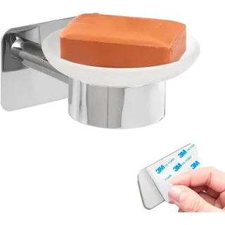 bremermann Seifenschale Lucente Tape, Edelstahl , Chromfarben , Metall , 11x6.5x13 cm , Badaccessoires, Seifenschalen