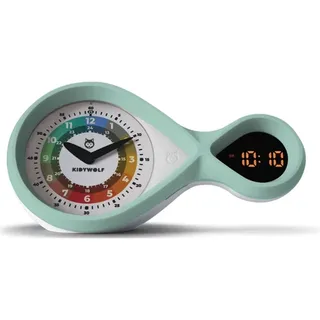 KIDYWOLF Analoger & digitaler Wecker türkis