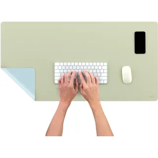 Sax design Schreibtischunterlage hellblau/hellgrün Kunstleder 90,0 x 45,0 cm, 1 St.