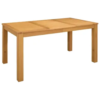 vidaXL Esstisch 150 x 85 x 75 cm Massivholz Eiche Natur Rechtwinklig - Braun